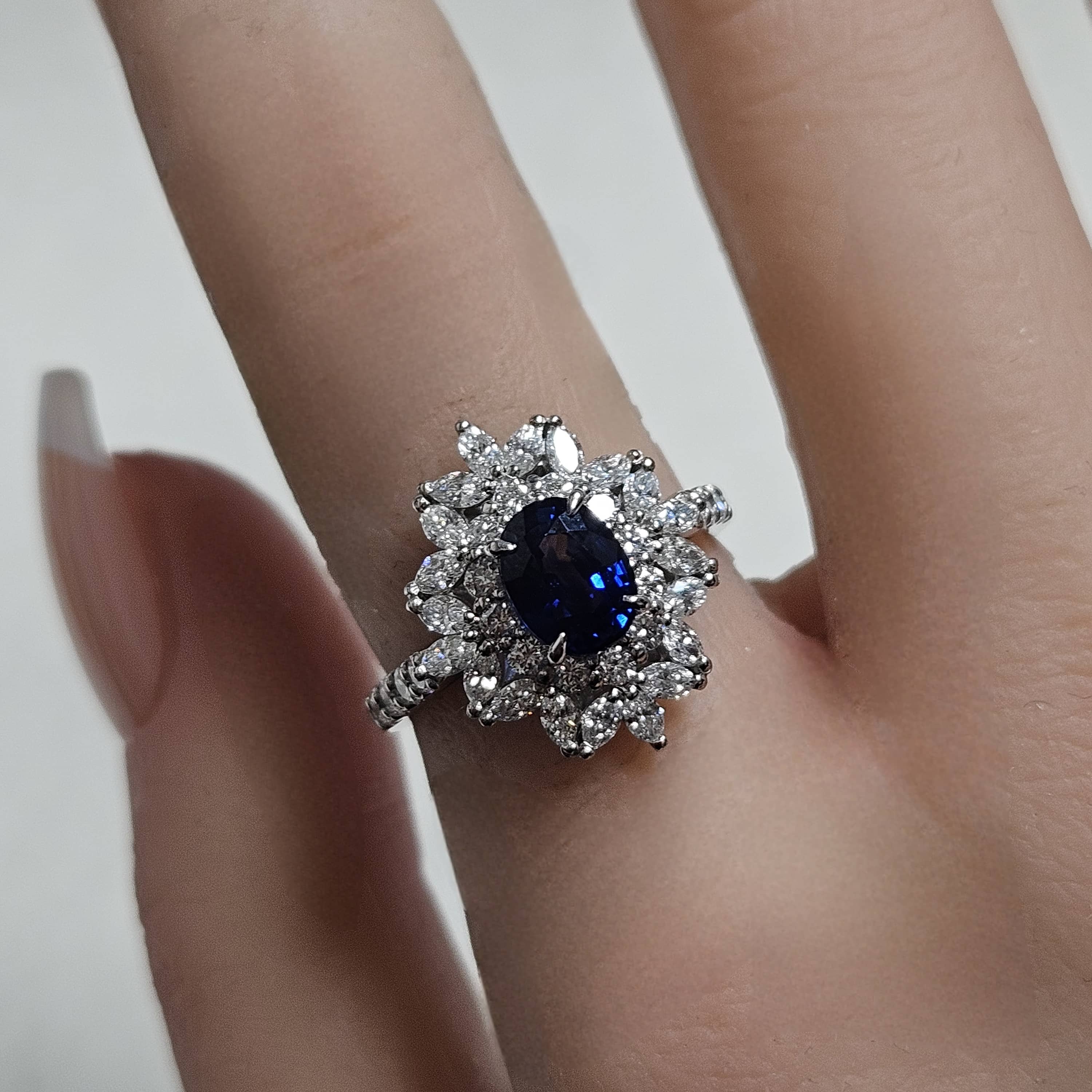 ジュエリー リフォーム サファイア オーバルリング 御徒町