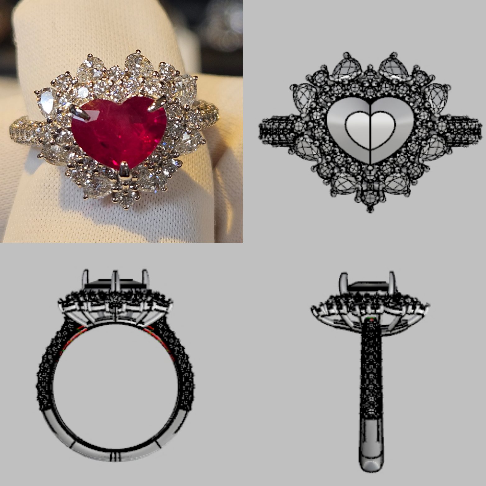 ルビーリングのオリジナルジュエリー制作事例